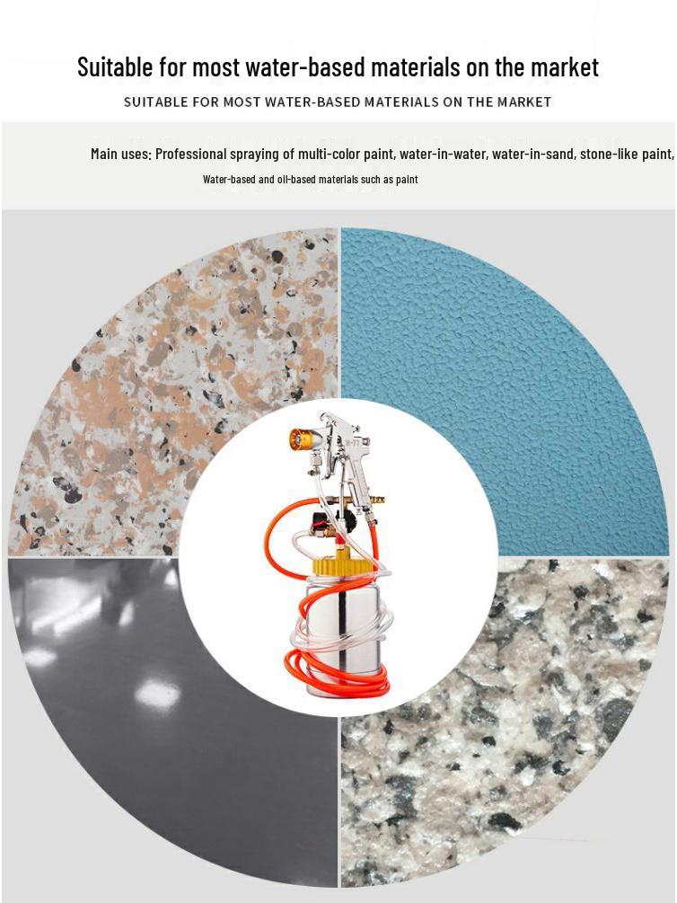 2L 6-Hole Spray Gun Pressure Pot for Latex Paint - Professional Sprayer Tool