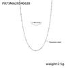 Qiong Yao Minimalist Zircon Stainless Steel Double Ring Necklace Bracelet Set - No Fading.