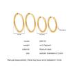 Gold Plated Hoop Earrings for Women Titanium Steel Classic Round Design Hypoallergenic Perfect for Daily Wear Gifts 2.5/3cm