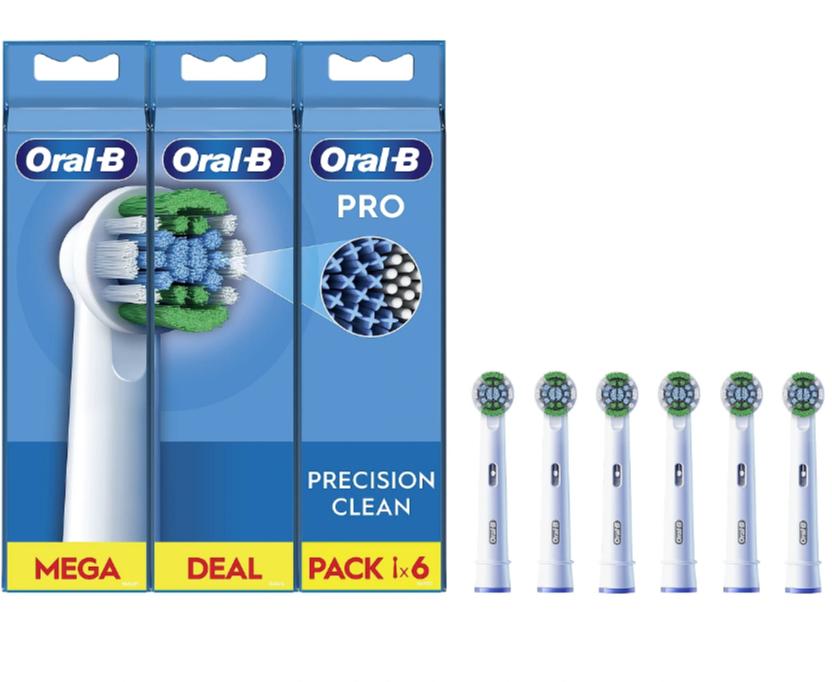 Oral-B | Precision Clean Brush Set | EB20RX-6 | Heads | For Adults | Number of Brush Heads Included 6 | White