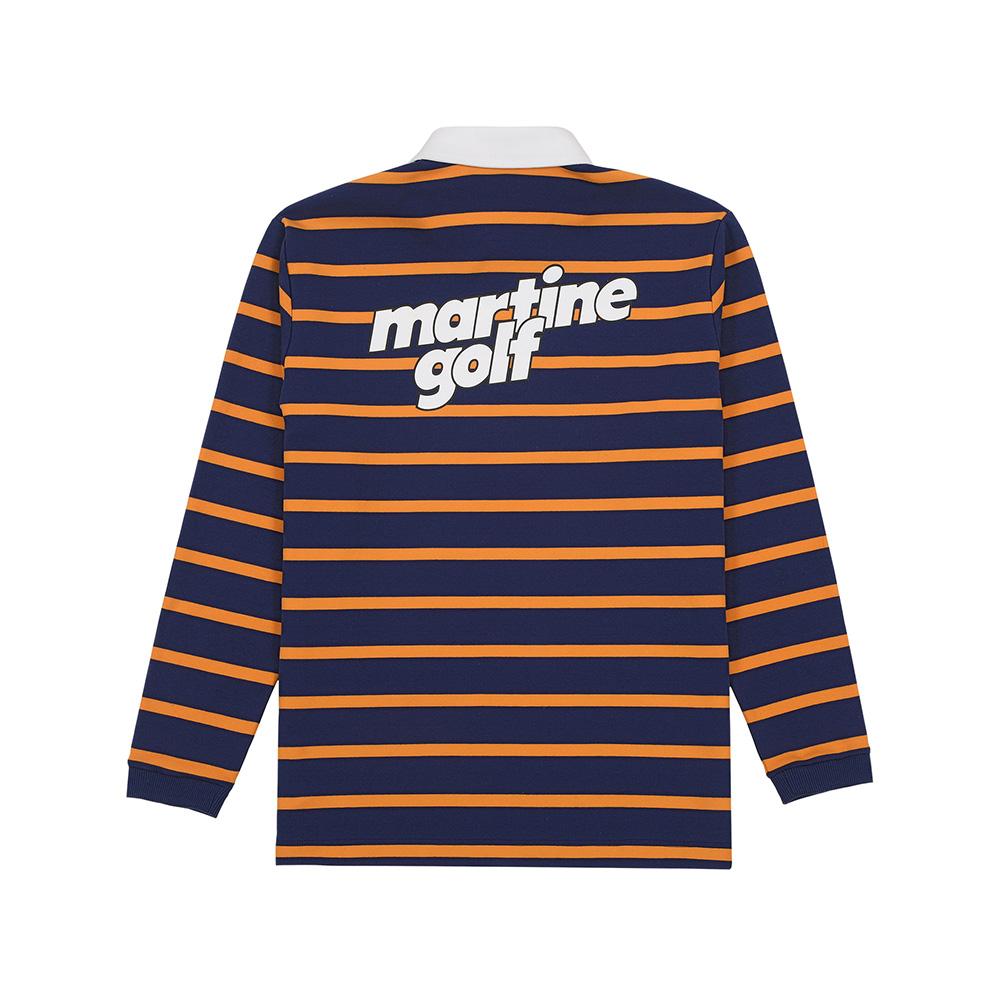 MARTINE GOLF Stripe Collar T-Shirts_Navy (Men)