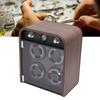 Watch Winder for 4 Mechanical Watches 5 Modes Quiet Automatic Watch Winder Display Storage Box with LED Light Temperature Humidity Sensor