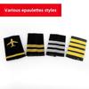 Aviation Epaulettes: Pilot, Captain, Flight Attendant & Trainee Styles with Bullion Wire Ribbon