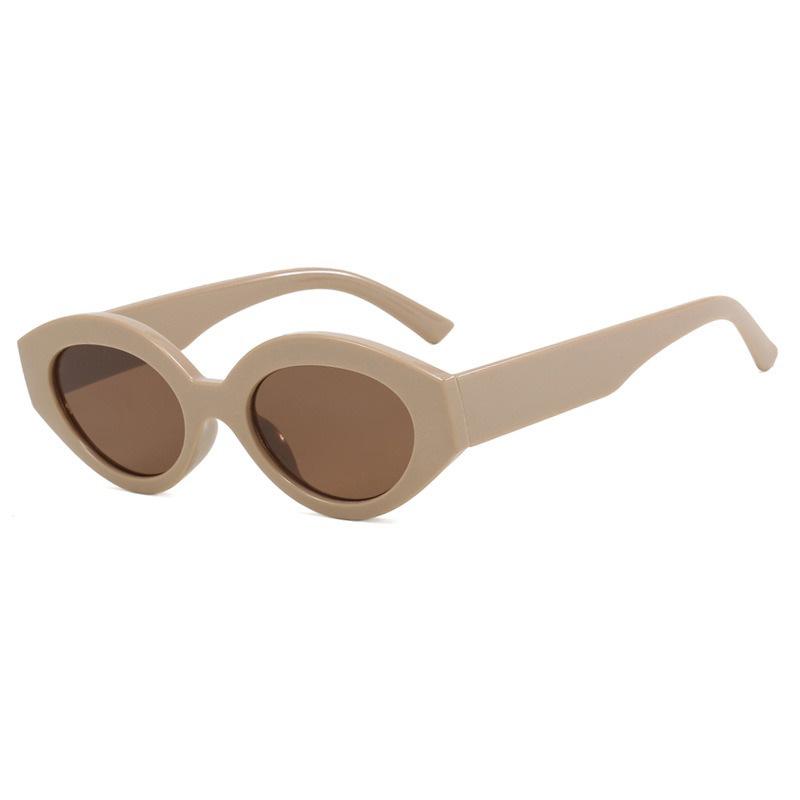 Small Frame Oval Sunglasses Women Men Simple Fashion Cat Eye Sun Glasses Camping Driving Shopping Shade Glasses