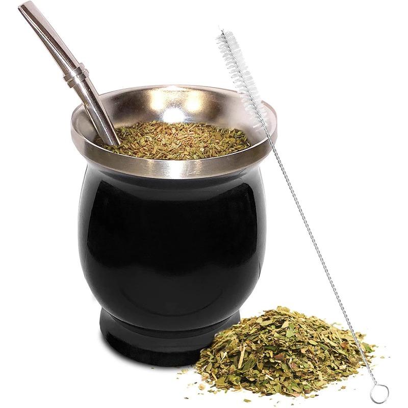 230ML 304Stainless Steel Mate Tea Cup Tea Cup Set for Argentina Insulated Straw Cup Insulated Simple Gourd