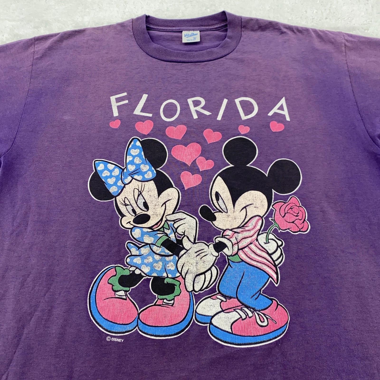 Vintage Faded Disney Mickey & Minnie Mouse Shirt Mens XL Florida 90s Tee 4XL
