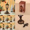 Weihnachts Schneemann Figur Vintage Tischlampe Mit Licht Musik Und Schnee-Effekt Für Feiertagsdeko