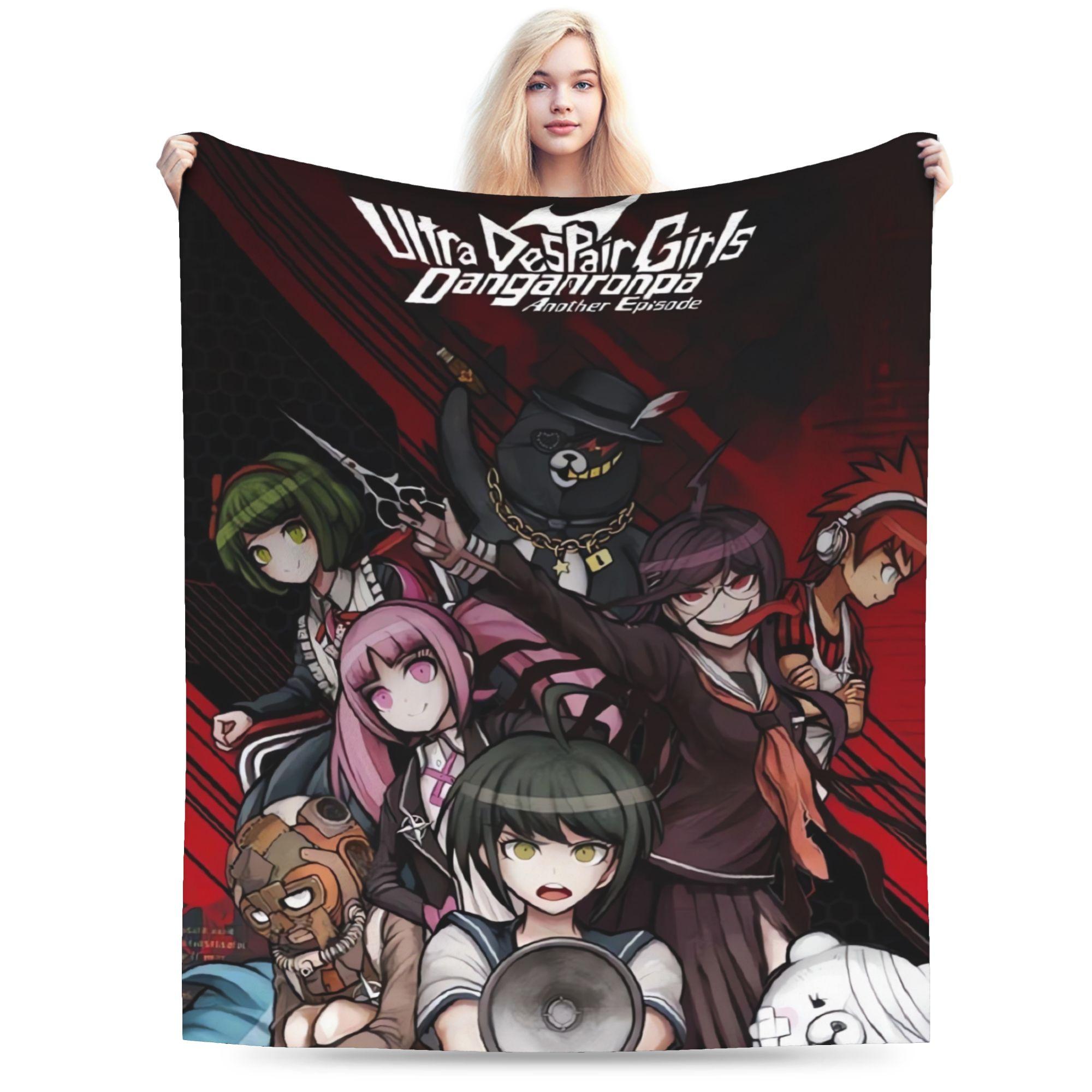 Jessica Chen Unisex Anime Danganronpa Kawaii Blanket Soft Novelty Plush Throw Blanket For Child Couch Chair Sofa Bed Flannel Bedspread Bed Cover