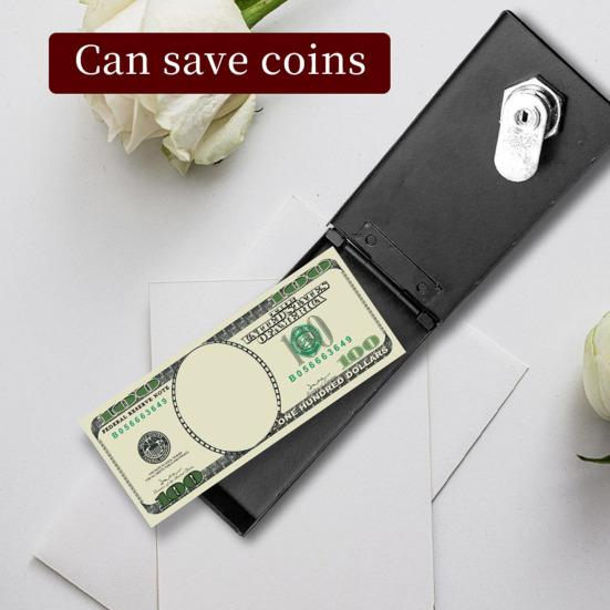 Gamblers Cash Box Winners Bank Portable Metal Safe with Key Lock Pocket Sized Casino Money Box for Security Go Home Money