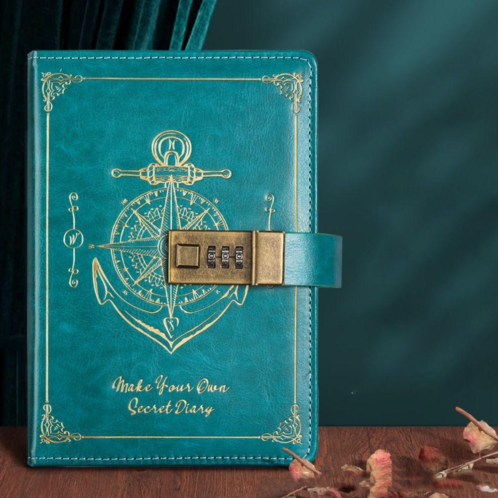 Protecting Secrets A5 Notebook with Lock Diary Book Travelers Journal Password Notebook Student