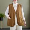 Vest for Women Cotton Oversize Casual V-neck Sleeveless Tops Vest
