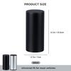 Car Trash Can With Lid - Leakproof Mini Garbage Can, Aluminum Alloy Bin, Accessories (Black)