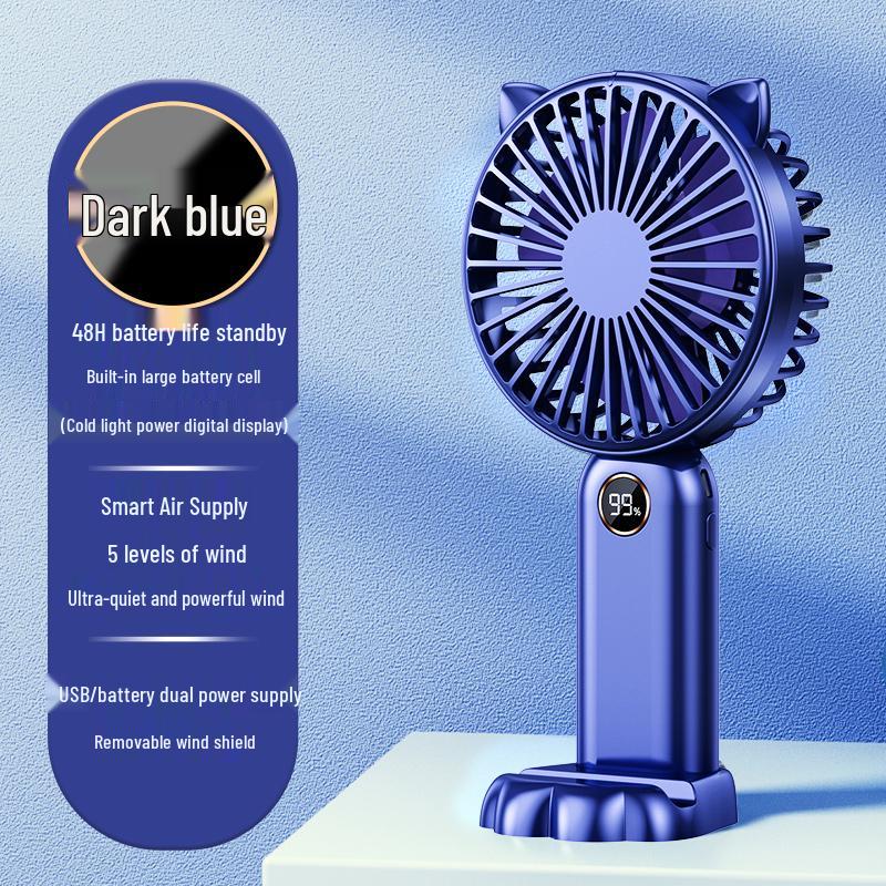 2025 New Portable USB Rechargeable Silent Mini Handheld Fan for Students