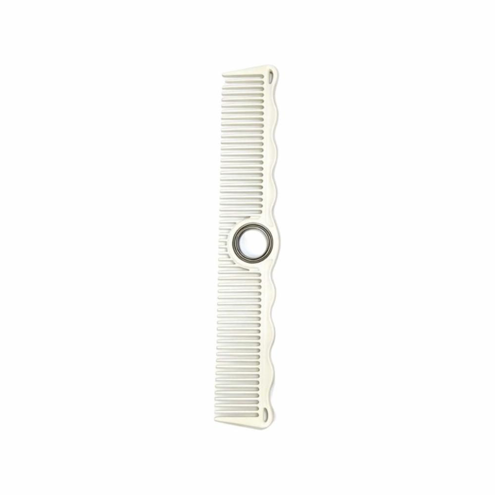 with Bearing Spining Cutting Comb Wide & Fine Tooth Anti-static Barber Comb  for Barbers Wide Tooth White
