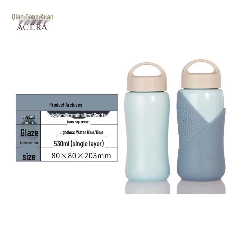 Qian Tang Xuan Joyful Harmony Double-Layer Ceramic Travel Mug