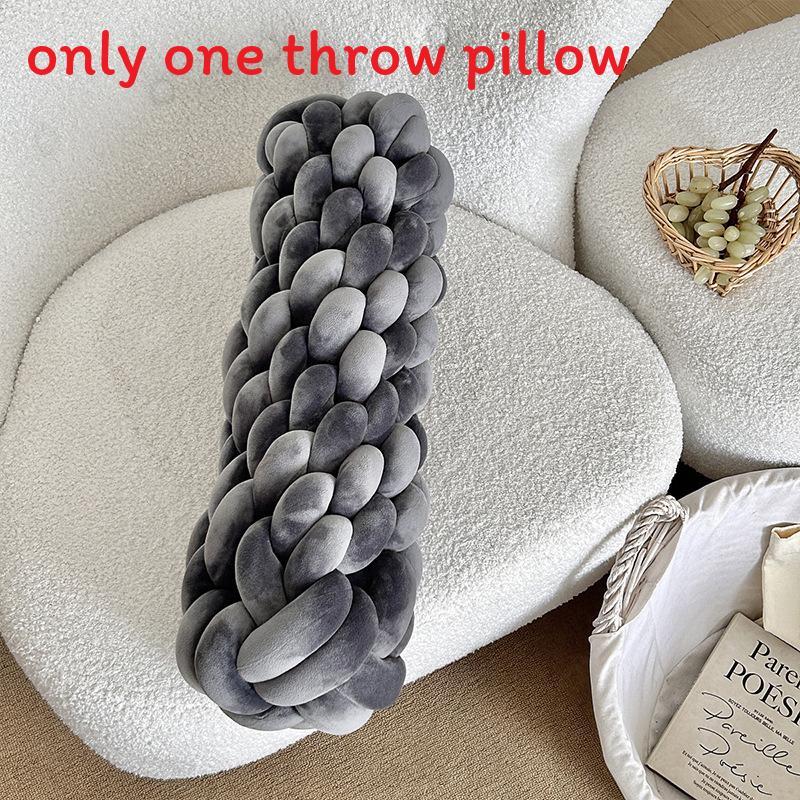 Modern Minimalist Nordic Linen Weaving Throw Pillow With Pp Cotton Filling For Living Room Decor