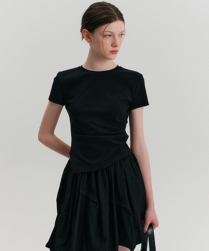 Lugkaeseuteu Zeze Unblance T-Shirt / Zeze Unblance T-Shirt_6Colors