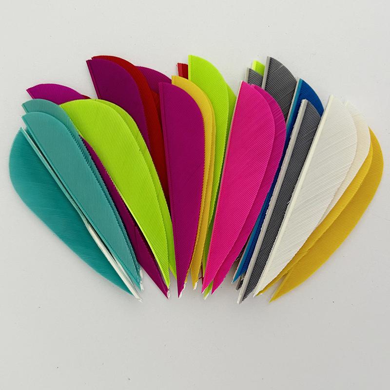 50Pcs Arrows 2.5Inch Turkey Feathers Fletching with Parabolic Water Drop RW Archery Feather for Hunting Bow Arrow Accessories 5