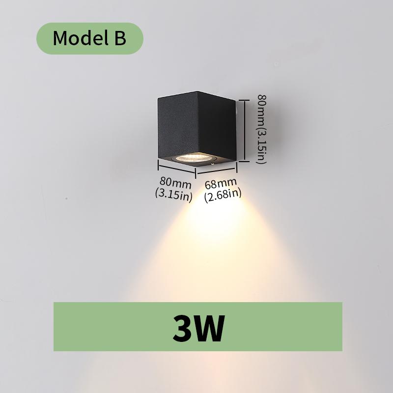Led Wall Lamp Outdoor Waterproof AC85-265V 3W 6W Up & Down ABS Lighting Garden Decoration Wall Light For Indoor Livingroom Light