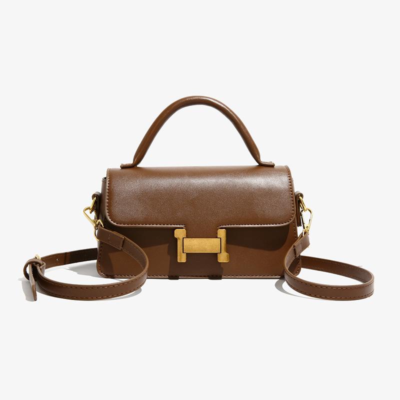 

Премиальная маленькая квадратная сумка женская осень и зима новая мода простая текстура на плечо сумка-мессенджер популярная сумочка