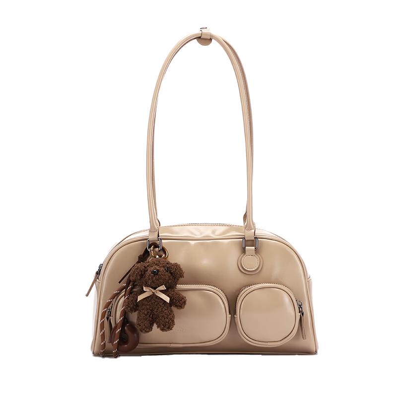 Red Dragonfly Retro Boston Shoulder Bag One Size