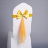 1Pcs Multi Color Chair Bandage Bowknot with Elastic Band Chair Sash Decoration Bow Knot Tie Wedding Chair Ribbon