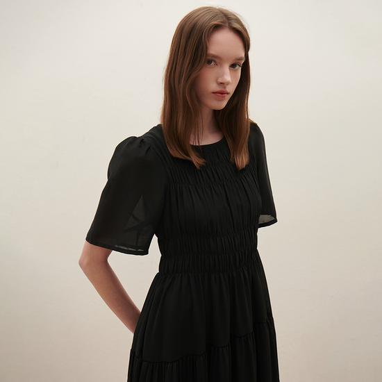 Chiffon Flare Dress O252T653