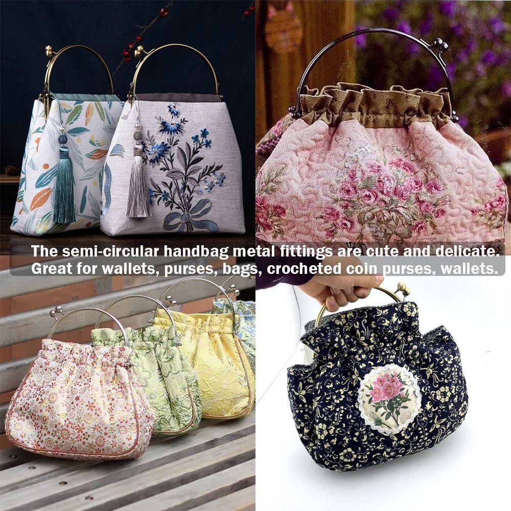 Mini Metal Purse Frame Kiss Clasp Bag Hardware Vintage Bag Kiss Clasp Lock Bag Clasps Handle Bag Accessories Purse Frame