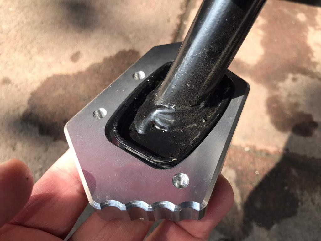 LEDISHUN Kickstand Side Stand Stand Stand Plate Extension Aluminum Compatible Honda CB150R CBR250R CB300F