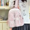 Schoolbag Korean polka dot rabbit ears cute student schoolbag lace lace backpack female niche design commuter backpack tide