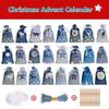 Christmas Fillable Advent Calendar Bags Set Portable Holiday Drawstring Gift Bags for DIY Christmas Decorations