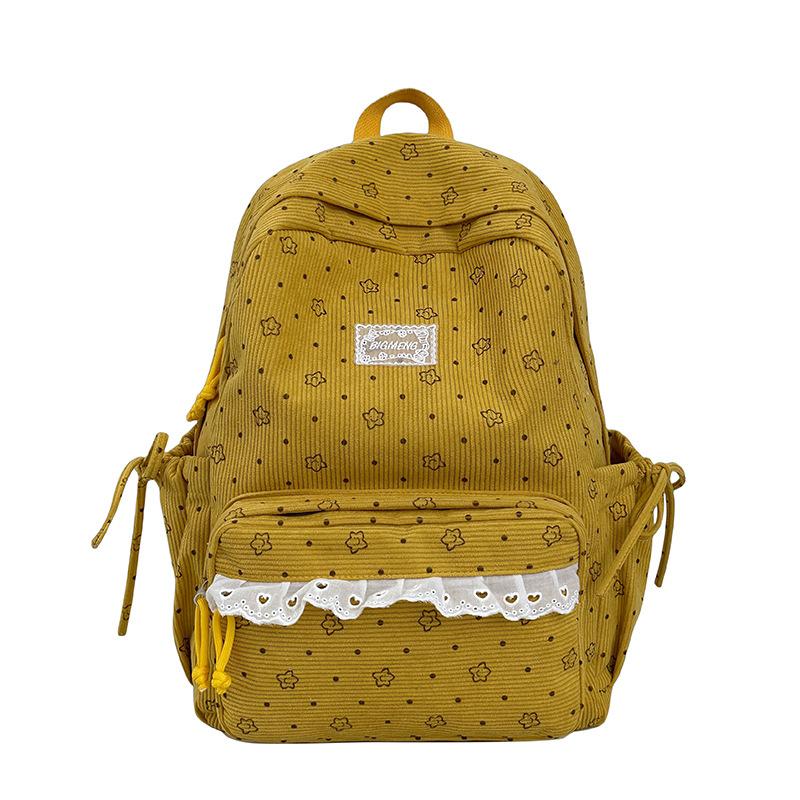 Schoolbag New Backpack Female Korean Version Ins Literary Small Fresh Wind Junior High School Student Backpack Large Capacity Casual Backpack
