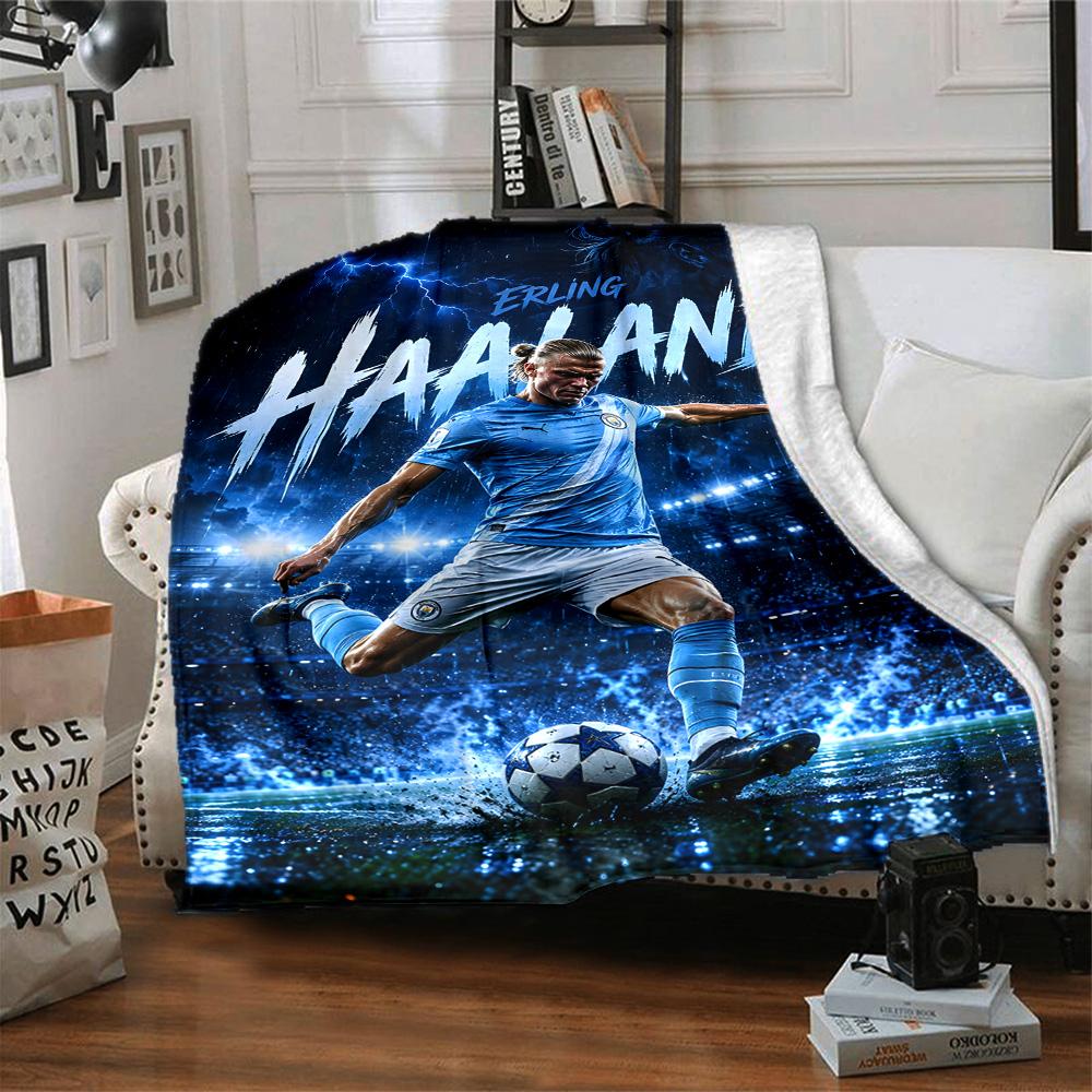 1pc Haaland4 Blanket, Gift, for Men and Women, Soft Blanket, Good for Sofa Bed Couch Travel, Lightweight Flannel Blanket