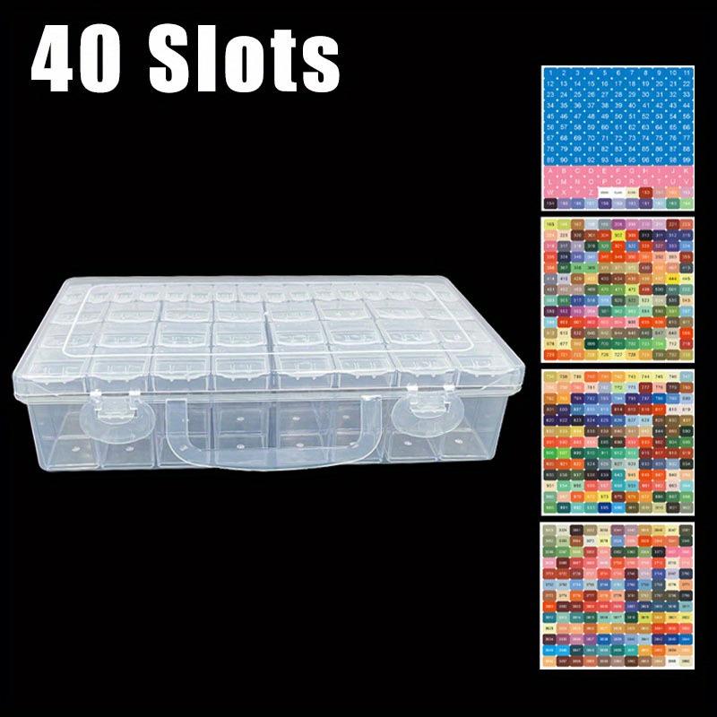 Aufbewahrungsbox aus Kunststoff DIY Diamantmalerei Perlen Charms Schmuckzubehör Organizerbox Transparent Rechteckig Perlenorganizer