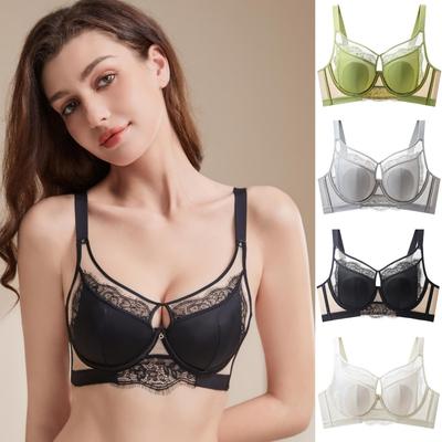 Large Bust Size-enhancing Smooth Lace French Bra Breathable Bunny Ear Cup Thin Underwear