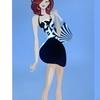 Box Decor Supplies Funny Retro Dispensive Lady Jirt for Dining Room Compt