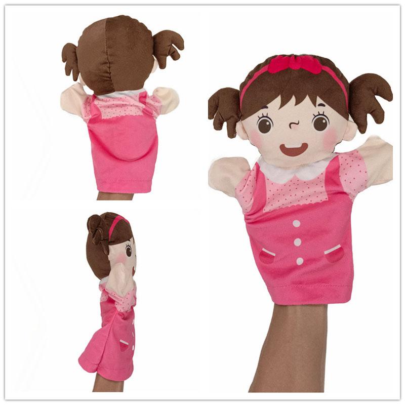 25cm Family Hand Puppet Set, Plush Role Play Puppets, Parent-Child Interactive Educational Game Toys