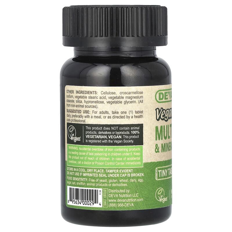 Vegan Multivitamin & Mineral Supplement, 90 Tablets