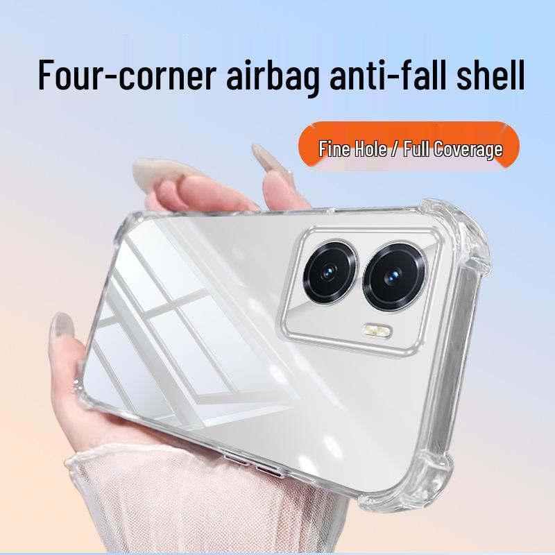 

Vivoy77/Y77E Shockproof Transparent TPU Case with Airbag Corners and Sleek Design Vivo Y77e прозорий