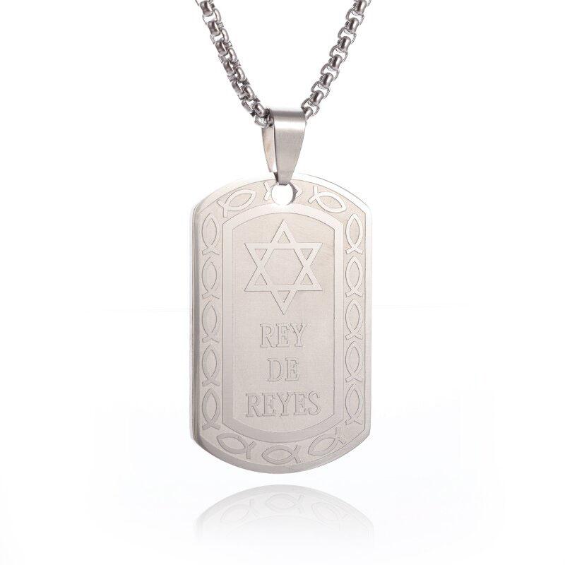 Stainless Steel 7 Archangel Seal Necklace Men's Solomon Kabbalah Seal Pendant Supernatural Protection Amulet Magical Jewelry