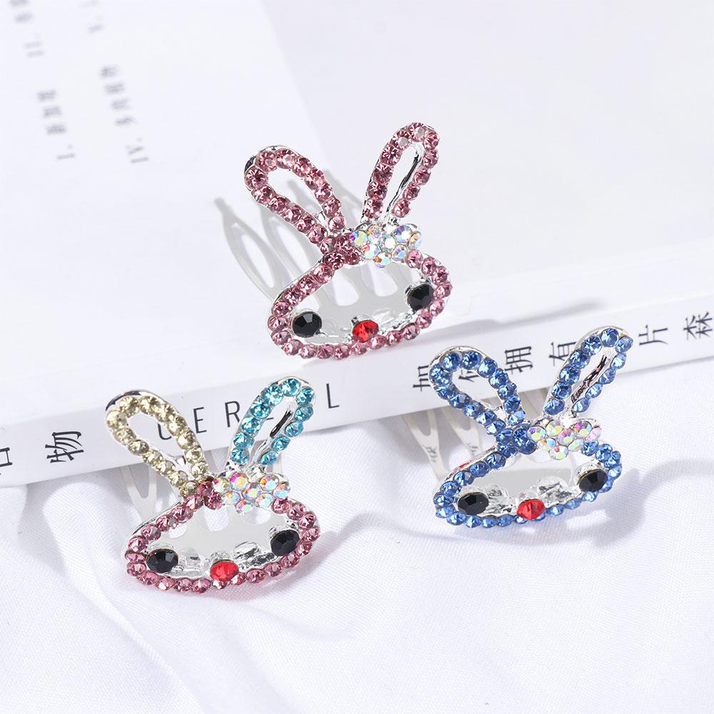 Lovely Party Crystal Crown Comb Children's Headwear Rabbit Hairpin
