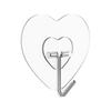 10Pcs No Drilling Transparent Plastic Wall Hanger Heart-Shaped Wall Mounts, Suitable for Kitchen And Bathroom Storage, Easy Installation