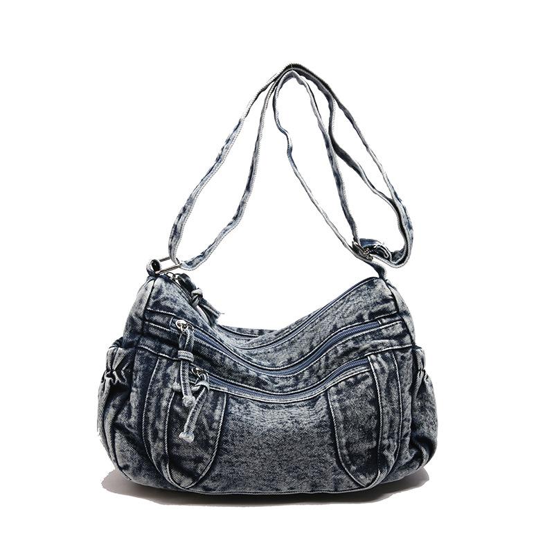 Denim Bag Damen Große Kapazität Herbst und Winter Casual Crossbody Bag Pendler Einkaufstasche