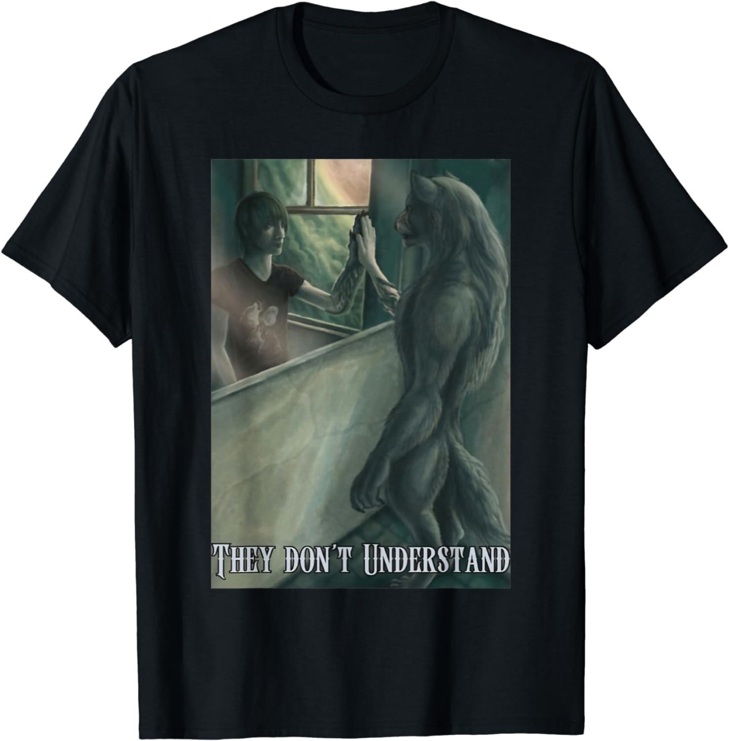Hopfen Werewolf Ripping Meme Alpha Wolf Werewolf Literally Me T-Shirt S