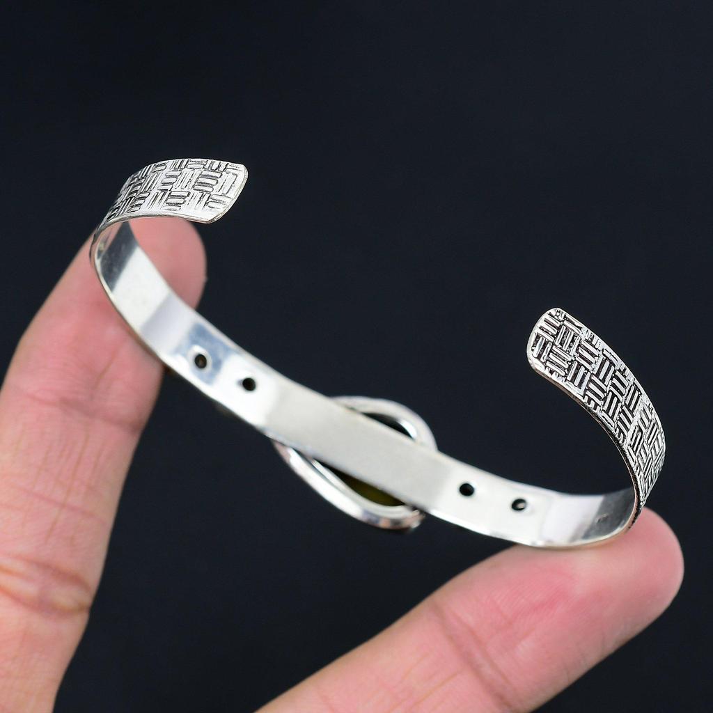 Pulseira Étnica de Jaspe Policromático Ametista Verde Prata de Lei 925