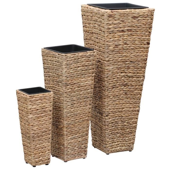 Ensemble de jardinières surélevées en jacinthe d'eau - VidaXL - Marron - 3 tailles