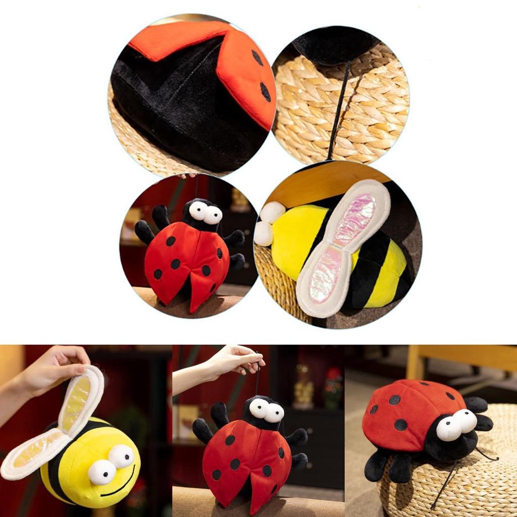 In Stock Cross-border New Arrival Insect Adventure Bee Ladybug Stuffed Animal Cartoon Flying Animal Plush Toy Gift