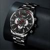 DEYROS New Fashion Men's Watch Luxury Business Men's Calendar Stainless Steel Strap Quartz Watch Men's Sports Watch