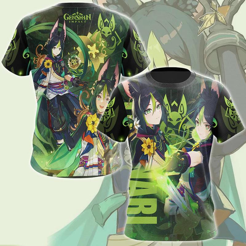 New Game Genshin Impact All Roles Anime T-shirt 3D Print Kids Cosplay Cartoon Tee Men/Women Short Sleeve Tshirt Harajuku Y2k Top