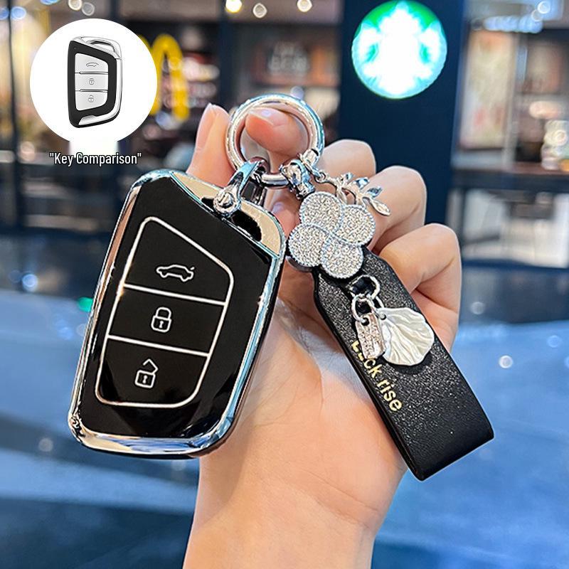 JAC Car Key Cover for Jiayue A5, X4, X7, iC5, iEVS4/7S/T8, and Ruifeng S4/S7/M6